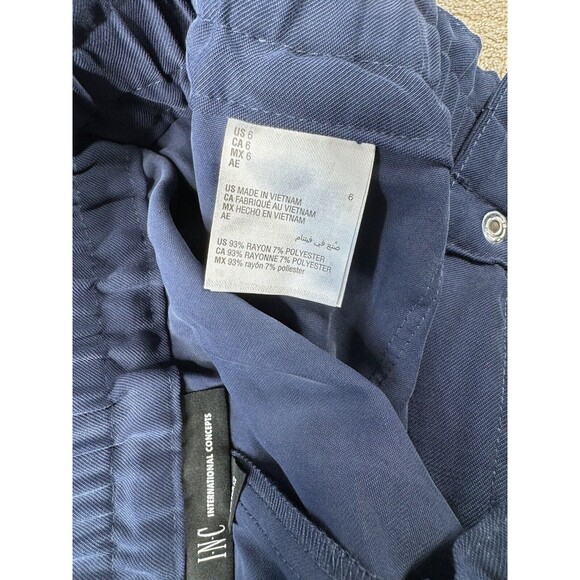 International Concepts Shorts Womens size 6 Blue 2 Pocket Casual Stretch Waist - Picture 8 of 10